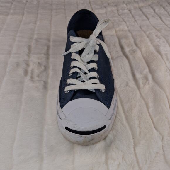 Converse Jack Purcell Men's 10 Blue Low Top Sneakers Classic Cork Insole Shoes - Picture 3 of 15